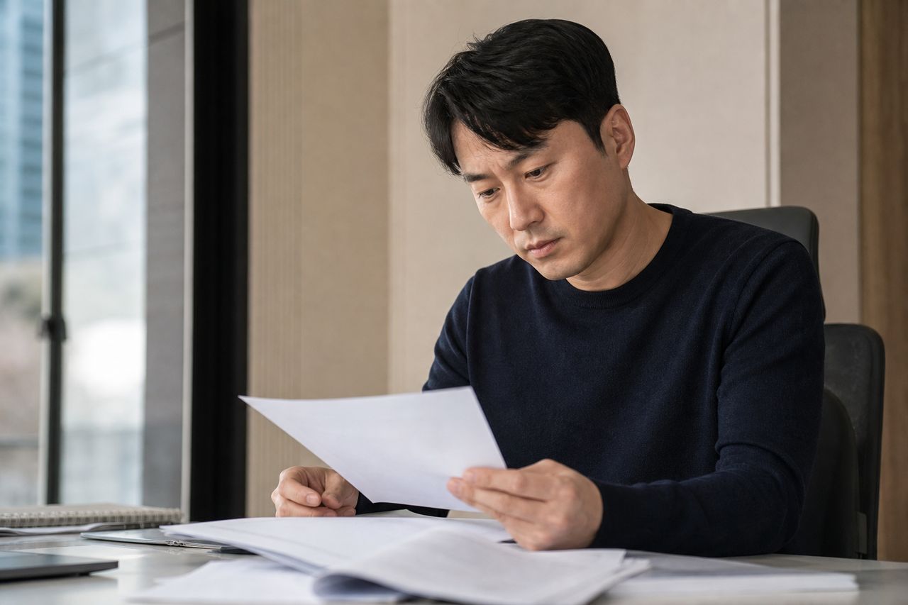 차용증 없이 빌려준 3천만원, 지금이라도 돌려받을 수 있을까? 관련 상황을 보여주는 이미지 — 서류를 검토하는 모습