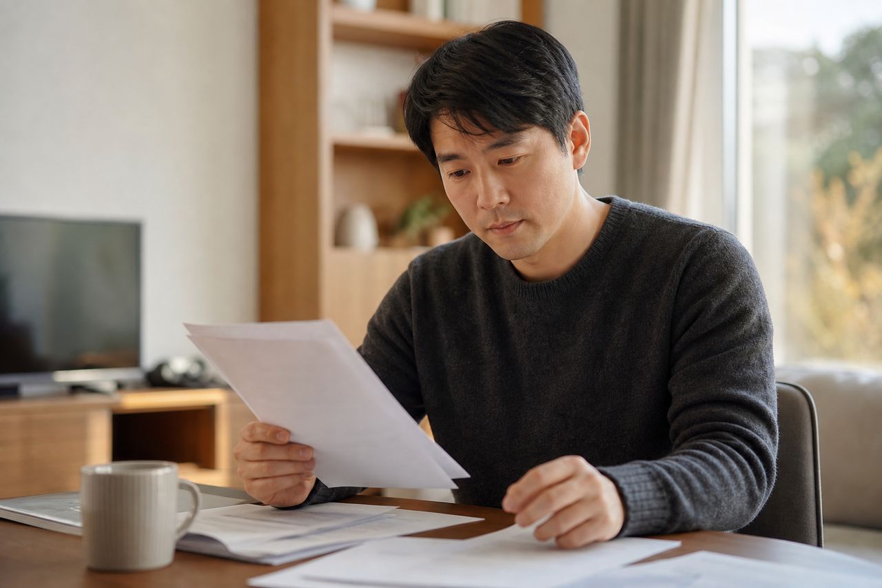 투자·연애를 빙자해 사기당한 돈을 돌려받으려면 — 언제까지 해야 하나(기한·시효) 관련 상황을 보여주는 이미지 — 서류를 검토하는 모습