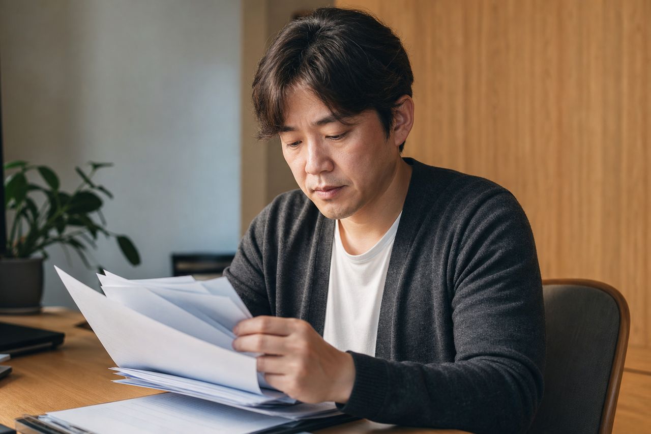 교통사고 합의, 보험사 제안 금액 그냥 받아도 될까? 관련 상황을 보여주는 이미지 — 서류를 검토하는 모습